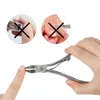 2 stks Roestvrij Nail Cuticle Scissor Ingruwing Teenail Cleaner Finger and Toe Nail Clippers Nipper Manicure Pedicure Tool
