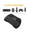 لوحة مفاتيح لاسلكية للتحكم عن بعد بإضاءة خلفية سوداء H9 Fly Air Mouse Multi-Media Touchpad محمولة باليد من أجل Android TV BOX