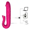 Olo Dildo vibrador Masaje G-Spot Masaje Clítoris Estimulador Rotación telescópica AV Linter Licking Licking Vibradores Juguetes sexuales para mujeres Y191228