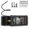 1.5M Cable Length Industrial Endoscope, Borescope Camera 1080P HD 4.3inch LCD 2800mAh Battery Handheld Inspection with 6 LED Light and 8GB Cam PQ305