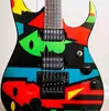 Custom Shop JPM100 P1 JohnPetrucci signatur elektrisk gitarr Floyd Rose Tremolo Tailpiece, lås mutter, utan pickup ringar, svarta knoppar