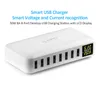 8 portar USB Charger 5V24A med LCD -display Universal Phone Chargers USB Smart Charger Station för smarttelefon EU UK USA PLUG2334005