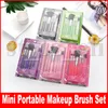 5 Pcs de Viagem Portátil Pincéis de Maquiagem Set Profissional Sombra de Olho Escova Cosmética Sobrancelha Lip Make Up Brushes Ferramenta