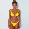 Bikini fasciatura 2019 Costume da bagno solido Costume da bagno stringato Costume da bagno donna bikini sexy femminile Costume da bagno donna 39s beachwear5595282