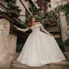 Sparkling Mistrelli Wedding Dress Sexy Off-shoulder Full Appliqued Lace Sequins Beaded Bridal Dress Sweep Train Boho Vestidos De Novia