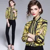 Mode-Luxe Designer Tops Haute Qualité Femmes Mode Rétro Vintage Blouse Dames Bureau Chemises Femmes Tops Et Blouses