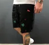 Pantaloncini estivi da uomo Pantaloncini grezzi ricamati alla moda di High Street Pantaloncini corti da ricamo sportivi da corsa all'aria aperta da uomo236A