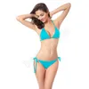 Stroje kąpielowe dla kobiet Swimsuit Seksowny Bikini Dla Kobiet Plażowa Odzież Solid String Bikini Dwa kawałek 11 kolorów Zza241