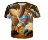 Panno di maglia traspirante ONE PIECE Serie di fumetti 3d T Shirt Rufy Maglietta Donna Uomo Ragazzi Bambini ONE PIECE T-shirt Cartoon305Z