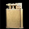 Luxury Vintage style classic retro design carve patterns jet torch Cigarette lighter Double blue scorch flame windproof butane ref6201328