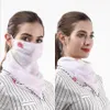 Maschera per il viso per sciarpa Donne Dust Aound Mouth Copertura Summer Chiffon Fazzolo per esterni a metà faccia a metà faccia Masches per la polvere.