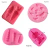 DIY Silicone Cake Decorate Molds Fondant Mould Cartoon Horse Carrot Bird Shaped Pink Silicone Baking Mold Kitchen Cake Mould DBC V2663900