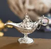 Classic Rare Hollow Legend Aladdin Magic Genie Lamps Incense Burners Retro Wishing Oil Lamp Home Decor Gift SN753