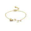 Groothandel - Rose Flower Charm Armband voor Vrouwen Meisje Armband Verstelbare Moederdag Gift Bedelarmband Sieraden Vriendin
