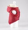 Inverno Pet vestiti del cane rosso con cappuccio a scatto Buckle Pet Dog Cest cotone del panno morbido del cappotto 3Colors Natale WX9-1792