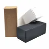 2.4*2.4*7.8cm White Black Brown Kraft Paper Cosmetic Small Packaging Box Carton Board Party DIY Crafts Storage Box Lipstick Jewelry Pack Box