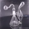 Mini-Glas-Recycler-Bong, Vortex-Wasserpfeife, Zyklon-Ölplattformen, berauschende Dab-Rig-Bong mit 14-mm-Glas-Ölbrennerrohr, Mini-Becherbong