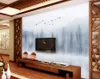 Chinese style abstract woods reflection TV background wall wallpaper for walls 3 d for living room