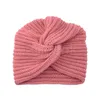 Kvinnors nya turban vinter stickad turban cap bohemian knuten hijab muslim hatt varm turban dc983