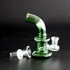 Super Mini Bong Hookahs Grueso Heady Glass Dab Rigs Bubbler Plataforma petrolera de 3 pulgadas 14 mm Cubilete femenino Bong de agua Bongs luminosos Pyrex Cuarzo Banger