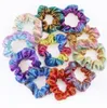 Paardenstaarthouder Metalen Regenboog Kleuren Stof Haar Touw Haar Scrunchy Hoofdband Accessoires Basic Hair Band Loop Ring 6 Kleuren B11