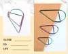 Trombones colorés en forme de goutte d'eau Placage de métal Rainbow Tear Drop Marque-page Trombones Planificateur Journal Fermoir en papier pour fournitures de bureau scolaire