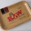 Raw Medium Size 275*175*23mm Tobacco Rolling Metal Tray Chic Hand Roller Tobacco Grinder Glass Pipe Smoking Cig Tools Rolling Trays 14