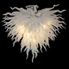 Pendant Lamps Lighting LED Chandeliers Ceiling Light 110-240V White Colored Hand Made Blown Glass Modern Chandelier Home Decoration