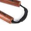 Ganz-Rosenholz-Edelstahl-Nunchakus-Selbstverteidigung, tatsächlicher Kampf-Nunchakus-Combo, silbrig geprägte Laserbeschriftung Nunchuck183Q