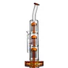 New Arrival Orange Triangle Arm Tree Perc Hookah Bong Bent Neck Glass Bongs Dab Rig Smoking Bubbler Oil Rigs 14mm Joint Bowl