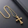IJD12236 – collier de crémation en croix couleur or, haute polissage, médaillon d'urne commémorative étanche pour les proches, souvenir de cendres 271j