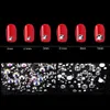 New Multisize Nail Rhinestones 3D Crystal AB Clear Nail Stones Gems Pearl DIY Art Decorations Silver Rivet Rhinestone5587843