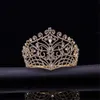 Rabatt lyxig strass brudkronor tiaras pannband bröllop juveler födelsedagsfest prinsessan krona hår dekorer juveler brudar smycken