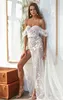 2020 ELIHAV SASSON HIGH SLIT Wedding Dresses Beading Illusion Sexig Mermaid Wedding Dress Off The Shoulder Beach Wedding Vestidos D9146486