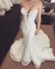 Perlen Spitze Meerjungfrau Arabisch Brautkleider Schatz Tüll Sexy Vintage Brautkleider Günstige Brautkleider