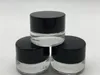 500 X 3g Traval Small cream make up Glass jar with aluminum lids white pe pad 3cc 110oz cosmetic packaging glass jar2925788