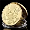 5pcs Masonic Craft Annuit USA Liberty Eagle Token Gold Plated 1oz Challenge Coin Coin Coint W Capsule202o