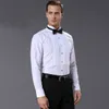 Moda-estilo francês Camisas Dos Homens de qualidade homens brancos camisa de vestido Smoking lavagem e desgaste acabamento camisa homens para o casamento