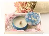 Tinplate candle jar candy gift box empty wedding retro small deer tin can drum shape metal cute round creative storage container