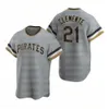 Kvinnor Ungdom 55 Josh Bell 2020 Roberto Clemente Chris Archer Starling Marte Willie Stargell Gregory Polanco Trevor Williams Baseball Jersey