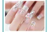 Tamax NA042 6 Styles AB Color Crystal Round Heart Nail Art Strass Rhinestone Sharp Bottom Manicure Oval DIY Nail Stones Glass Tools