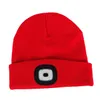 winter warmer Fishing Running Knitted Beanie Hat Unisex men LED Light Knitted Hat for Camping Climbing outdoor activity283H