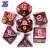 Набор в кости смешанных цветов D4-D20 Dungeons и Dargon RPG Mtg Board Game 7pcs set241b