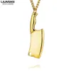 Stainless Steel Kitchen Knife Pendant Necklace for Men Chef Blade Necklace Gift Hip Hop Jewelry271r