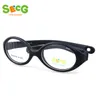 SECG Miopia Ottica Rotonda Occhiali Per Bambini Telaio Solido TR90 Diottrie In Gomma Trasparente Occhiali Per Bambini Flessibile Morbido Eyewear7200840