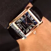 Nuevo W5200004 MC Reloj automático para hombre Oro rosa Textura negra Dial Blanco Roma Marca Correa de cuero negro Relojes deportivos Puretime E66a341m