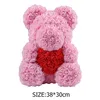 40 cm ours en peluche fleur décoration de mariage ours en mousse avec amour coeur Rose artisanat saint valentin cadeau pour les filles