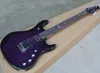 Customizable-6 Strings Purple Electric Guitar with Active Pickups,Rosewood Fretboard,24 Frets