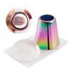 Nail Art Stamper Holographic Transparent Silicone Head With Scraper Manicure Stamping Template Plate Image Transfer Tools