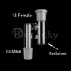 10 stilar Valfri Glas Reclaim Adapter Male / Kvinna 14mm 18mm Joint Glass Reclaimer Adapter Ash Catcher för oljeplattor Glas Bong